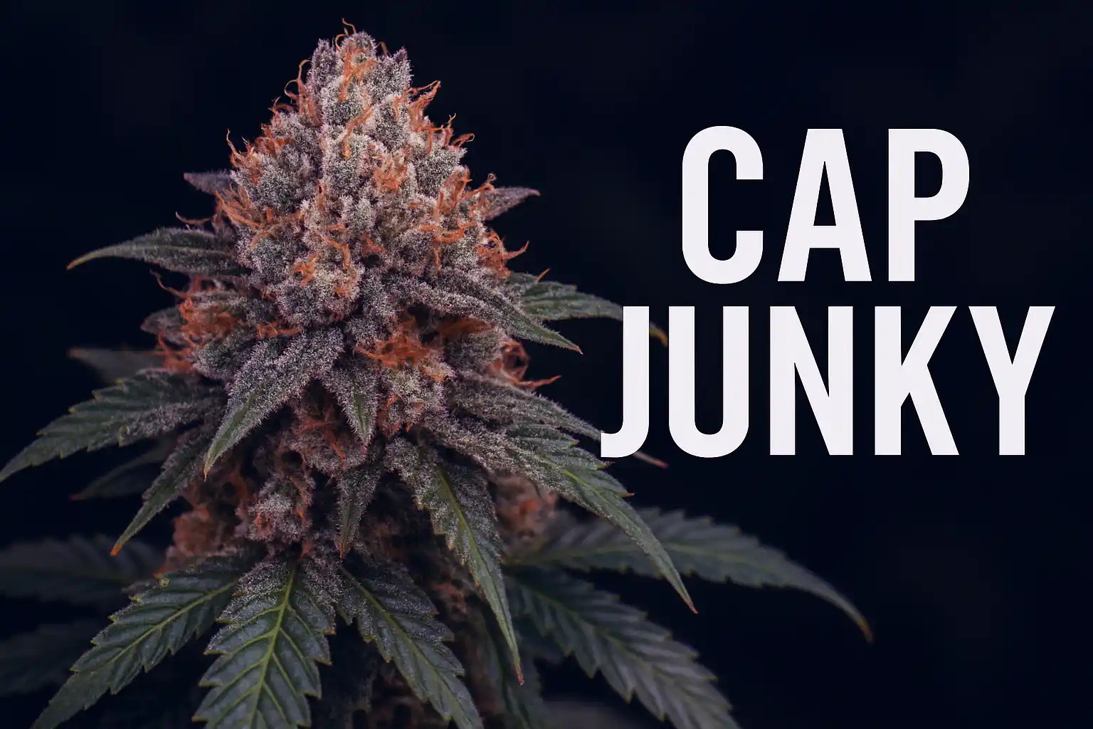 Cap Junky is an elite modern hybrid bred in collaboration between Capulator and Seed Junky Genetics. It’s typically listed as a balanced 50/50 hybrid, built from Alien Cookies × Kush Mints (#11) and frequently tests very high for THC.