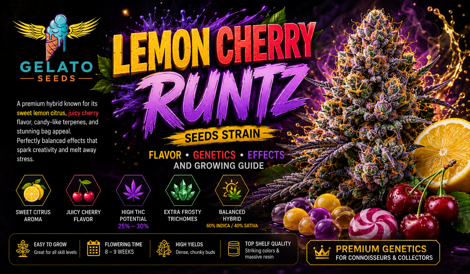 Lemon Cherry Runtz Seeds Flavor Effects and Growing Guide